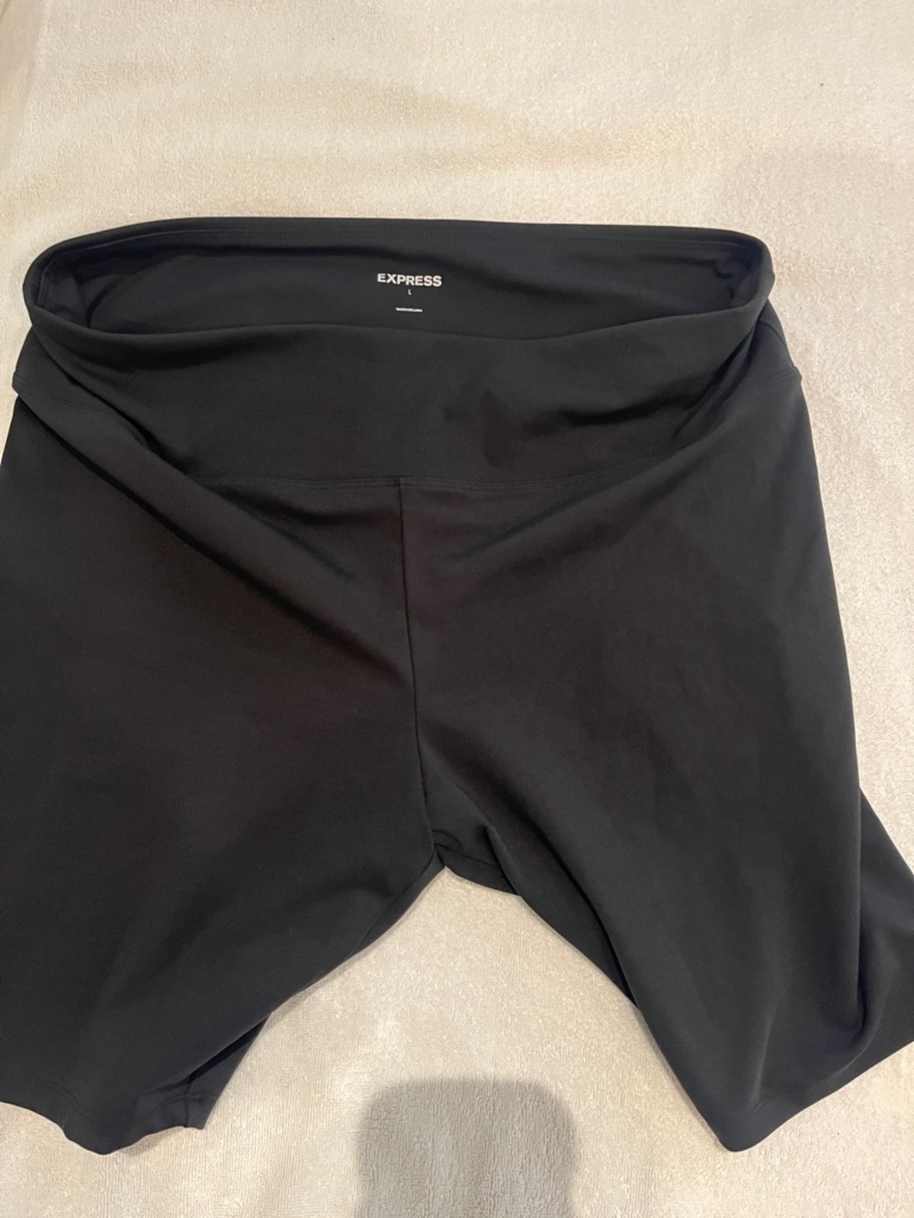Express Black High-Rise Women's Bike Shorts